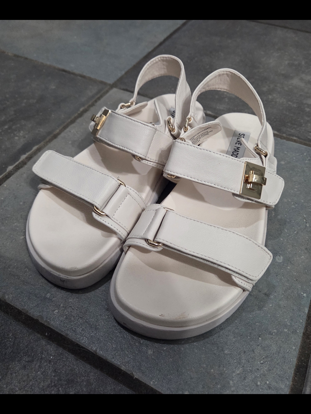 Steve Madden Mona Beige Strap Sandals
